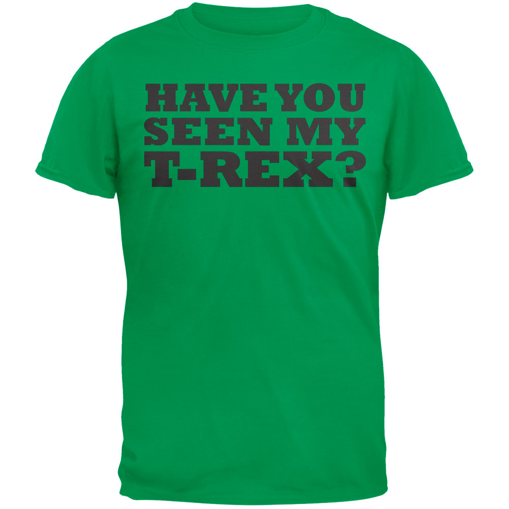 Jurassic - Have You Seen My T-Rex Adult Green Flip-up T-Shirt Men's T-Shirts Old Glory 2XL Green