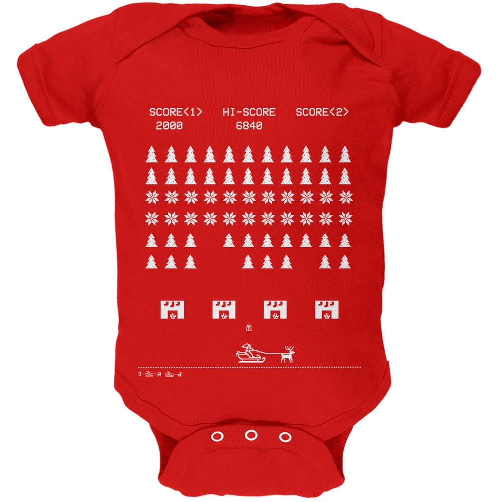 Classic Arcade Game Ugly Christmas Sweater Baby One Piece Baby One Piece Old Glory