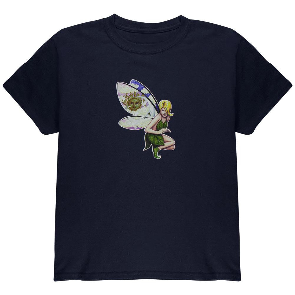 Claudia Fairy Black Youth T-Shirt Youth T-Shirts Old Glory LG Blue