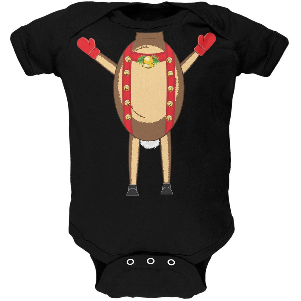 Reindeer Body Costume Infant Black Bodysuit Infant T-Shirts Old Glory