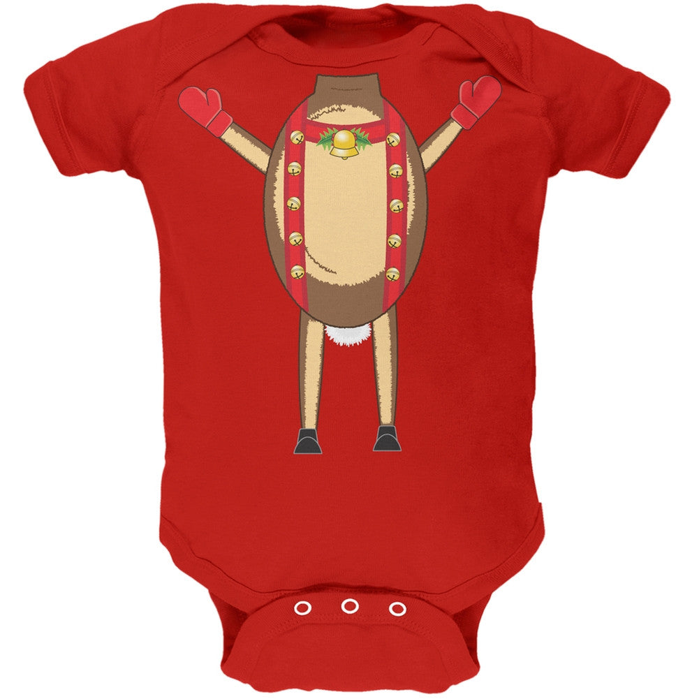 Reindeer Body Costume Red Baby One Piece Baby One Piece Old Glory