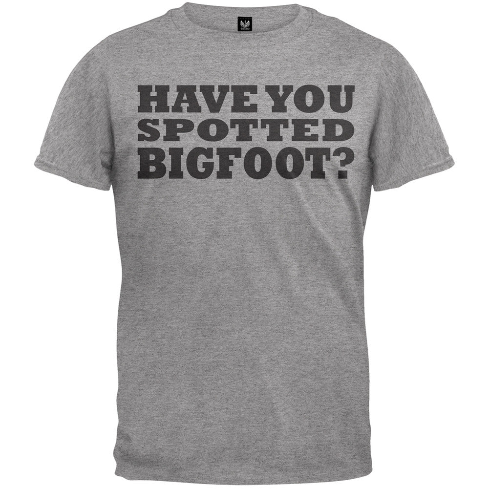 Have You Spotted Big Foot Flip Up Grey Adult T-Shirt Men's T-Shirts Old Glory