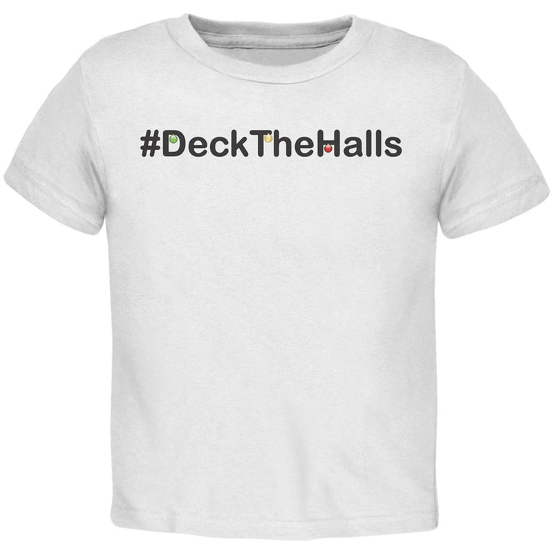 Hashtag Deck The Halls Red Toddler T-Shirt Toddler T-Shirts Old Glory