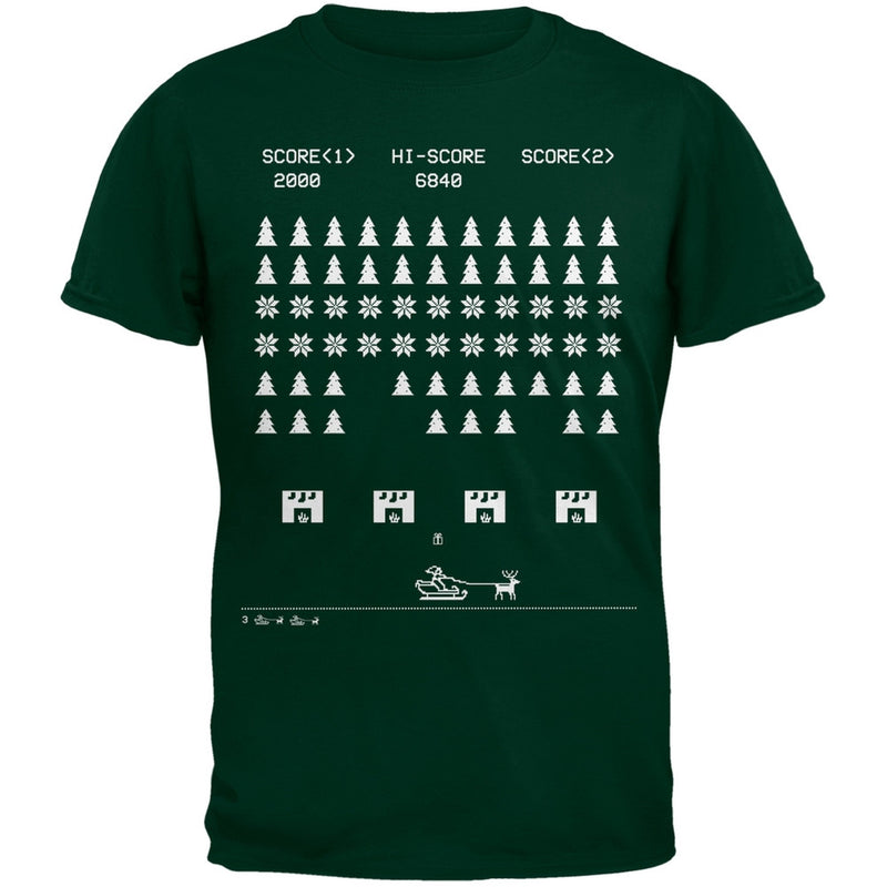 Classic Arcade Game Ugly Christmas Sweater Black T-Shirt Men's T-Shirts Old Glory