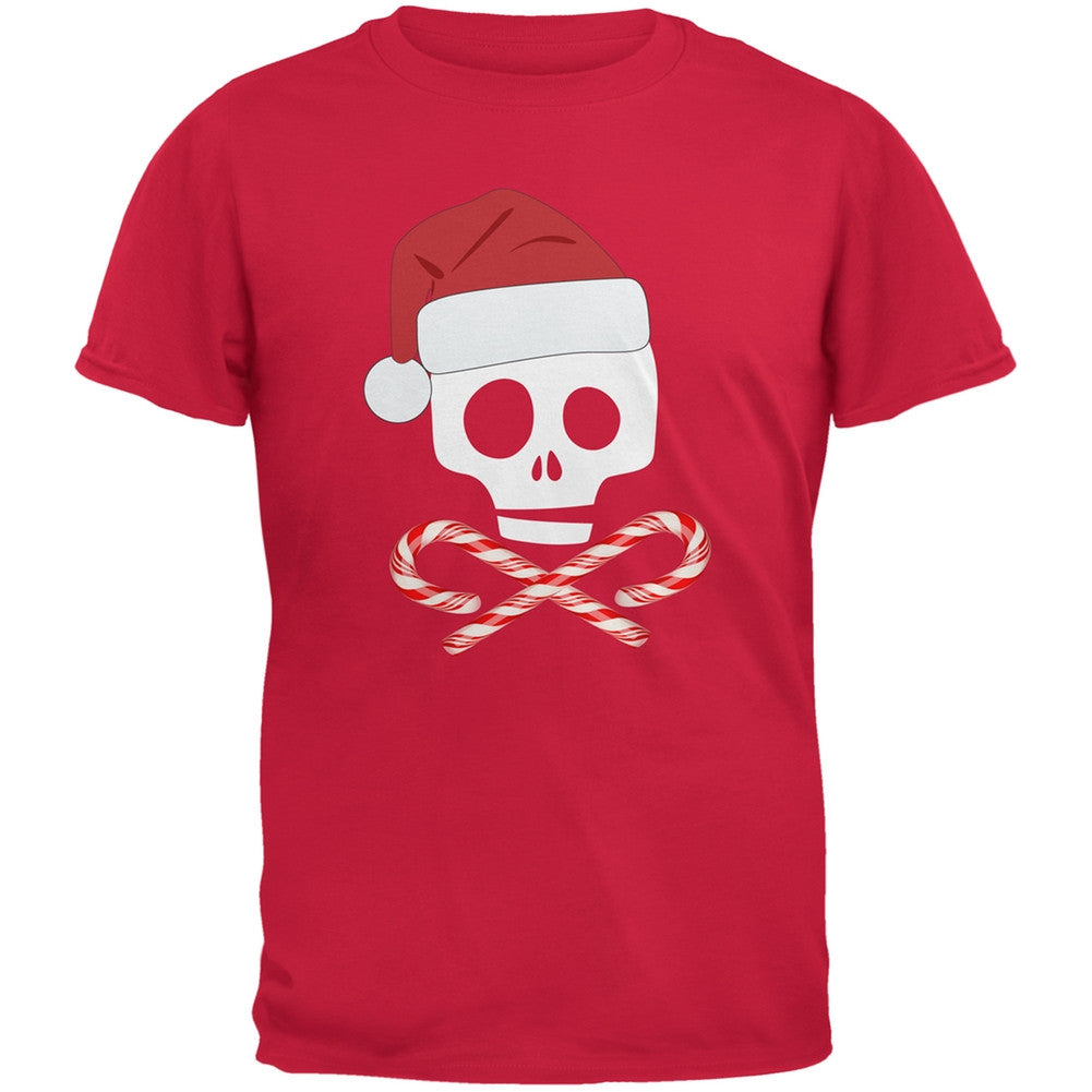 Skull And Cross Candy Canes Santa Black Youth T-Shirt Youth T-Shirts Old Glory