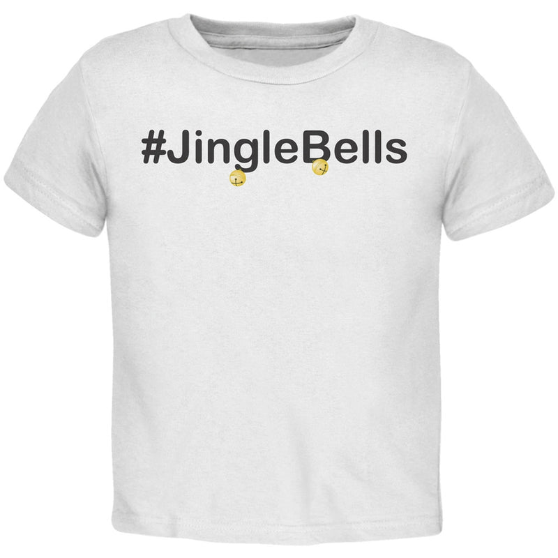 #Jinglebells Christmas Hashtag Red Toddler T-Shirt Toddler T-Shirts Old Glory 2T White