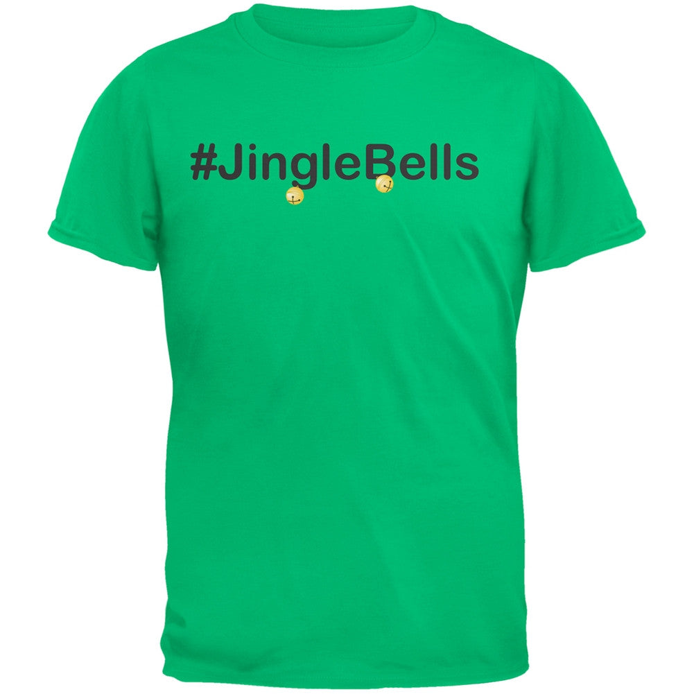 #Jinglebells Christmas Hashtag Green Youth T-Shirt Youth T-Shirts Old Glory SM Green