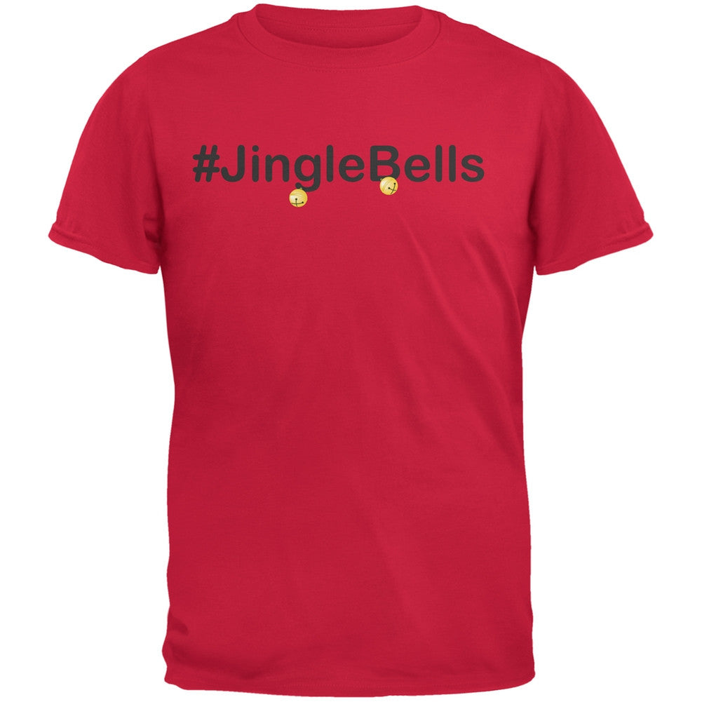 #Jinglebells Christmas Hashtag Green Youth T-Shirt Youth T-Shirts Old Glory SM Red