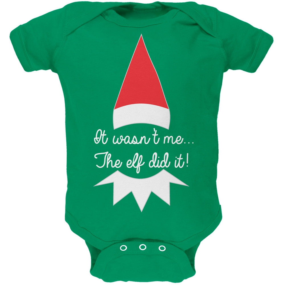 The Elf Did It Black Baby One Piece Baby One Piece Old Glory