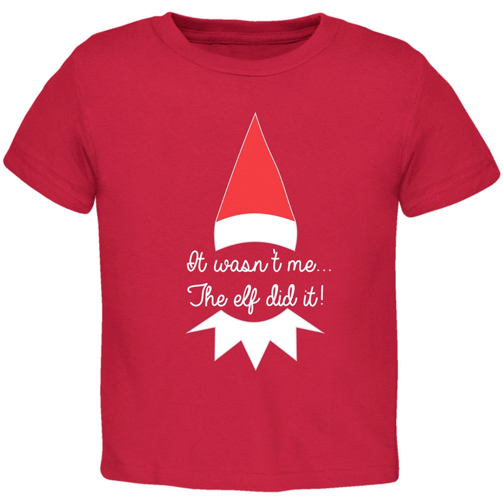 The Elf Did It Black Toddler T-Shirt Toddler T-Shirts Old Glory