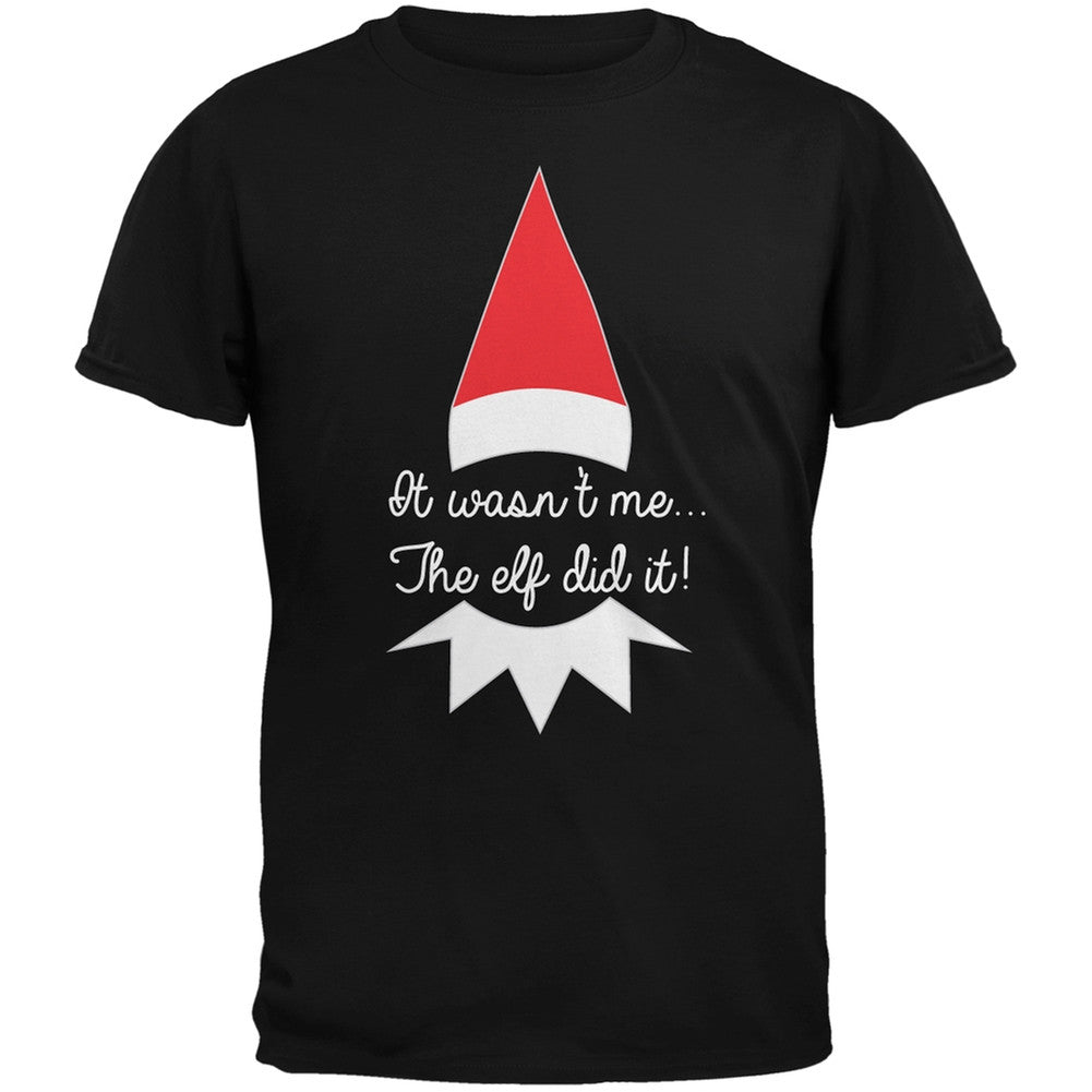 The Elf Did It Black Youth T-Shirt Youth T-Shirts Old Glory