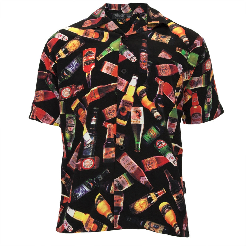 Beer Bottles Lush Club Shirt Men's Club Shirts Old Glory LG Black