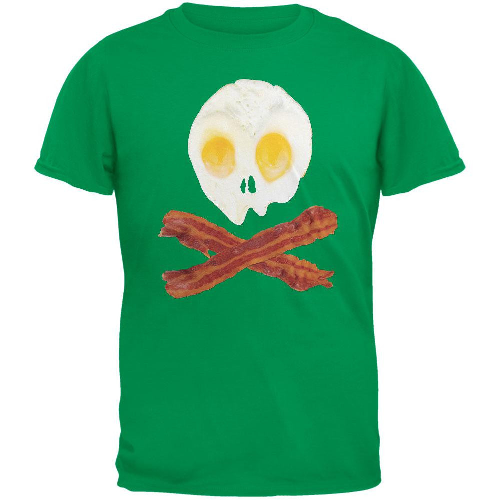 Eggs And Bacon Skull And Cross Bones Black Youth T-Shirt Youth T-Shirts Old Glory