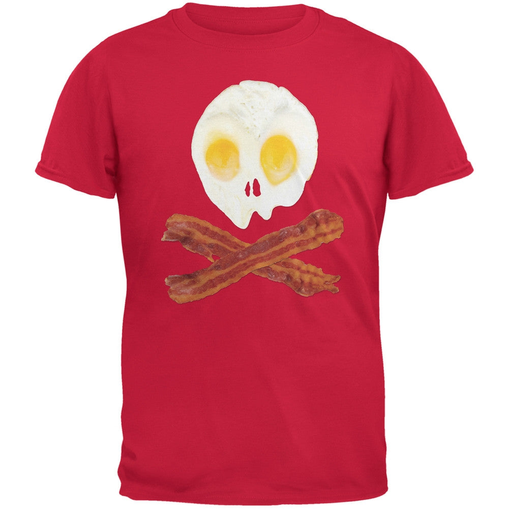 Eggs And Bacon Skull And Cross Bones Black Youth T-Shirt Youth T-Shirts Old Glory