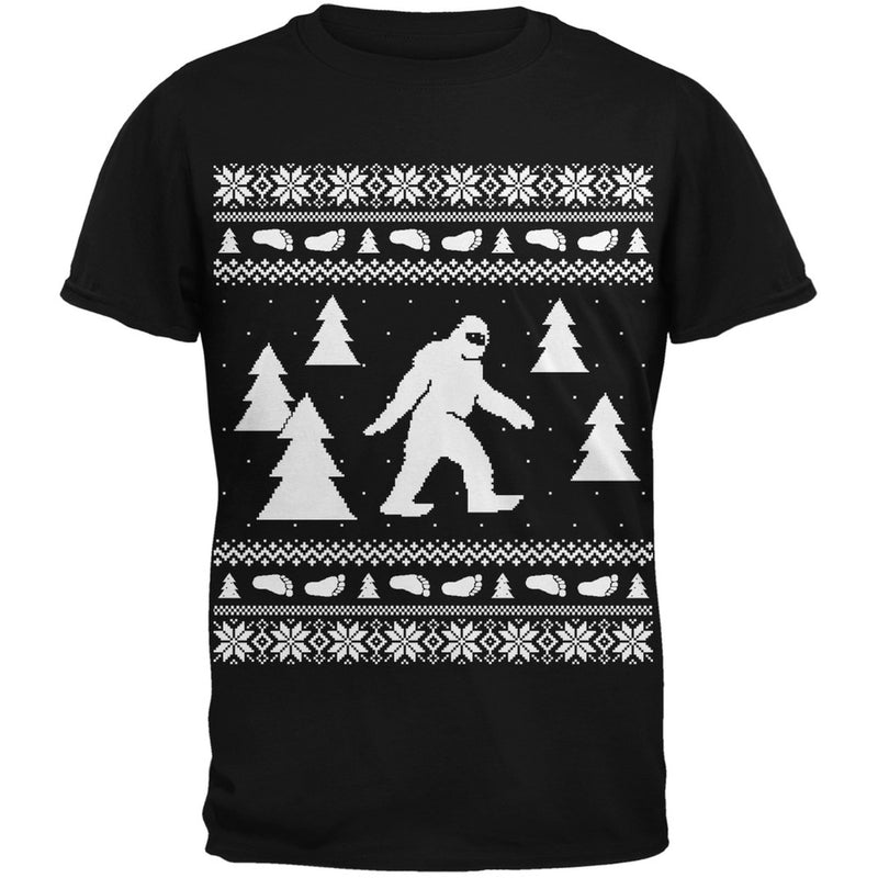 Sasquatch Ugly Christmas Sweater Green Youth T-Shirt Youth T-Shirts Old Glory