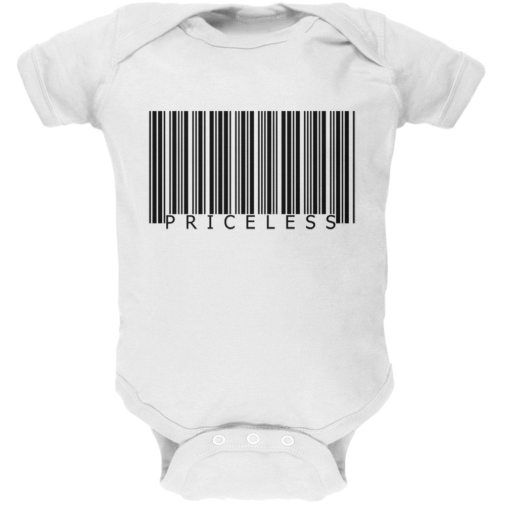 Priceless Barcode White Baby One Piece Baby One Piece Old Glory