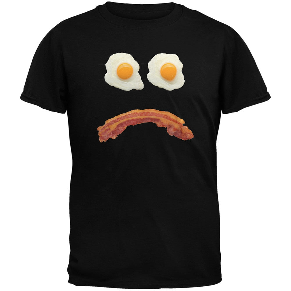 Mr. Sad Face Bacon And Eggs Black Youth T-Shirt Youth T-Shirts Old Glory