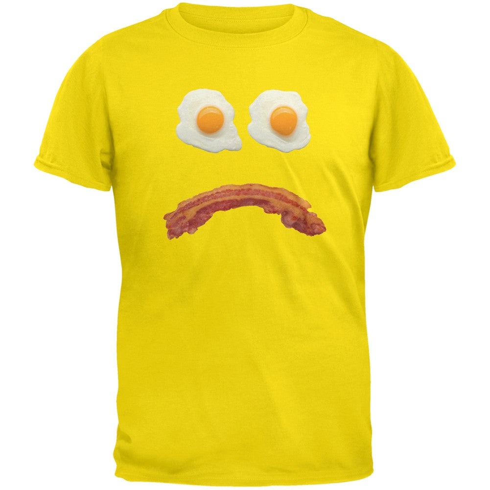 Mr. Sad Face Bacon And Eggs Black Youth T-Shirt Youth T-Shirts Old Glory