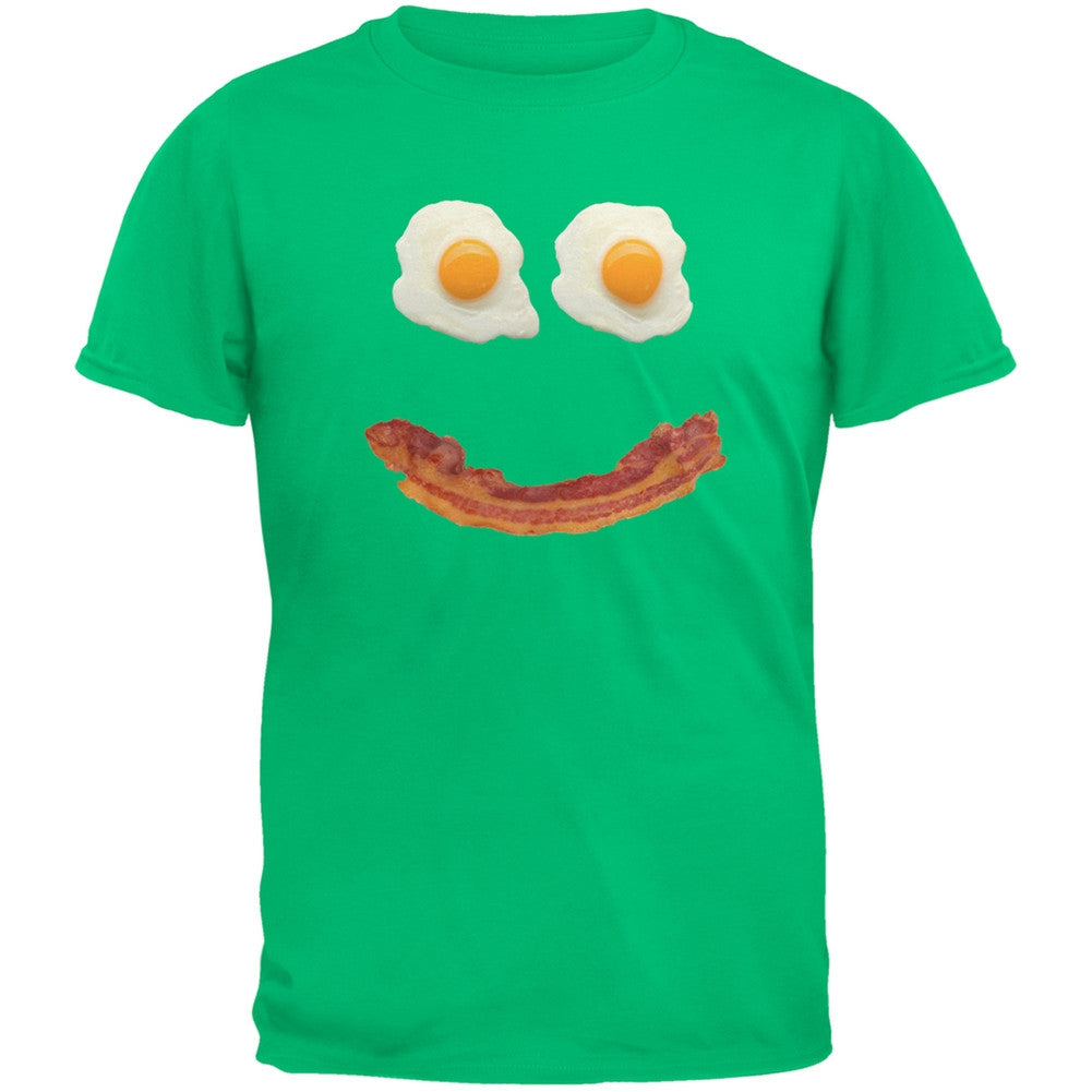 Mr. Happy Smiley Face Bacon And Eggs Black Youth T-Shirt Youth T-Shirts Old Glory