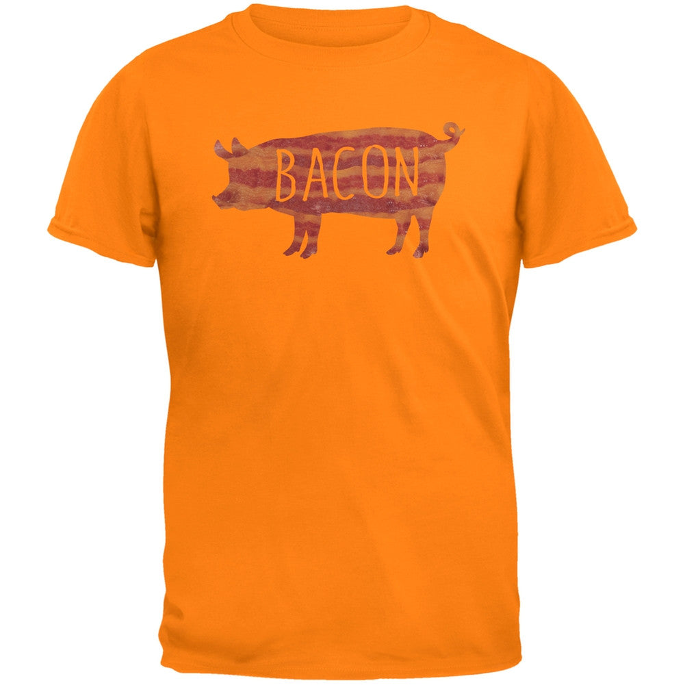 Bacon Pig Silhouette Black Youth T-Shirt Youth T-Shirts Old Glory LG Orange