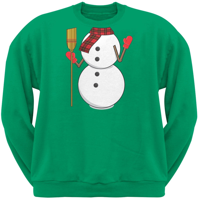Snowman Body Costume Black Crew Neck Sweatshirt Men's Sweatshirts Old Glory