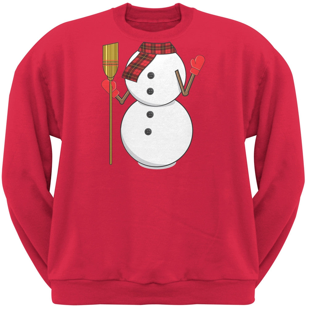 Snowman Body Costume Black Crew Neck Sweatshirt Men's Sweatshirts Old Glory