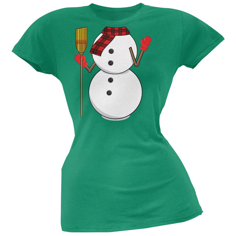 Snowman Body Costume Black Soft Juniors T-Shirt Juniors T-Shirts Old Glory