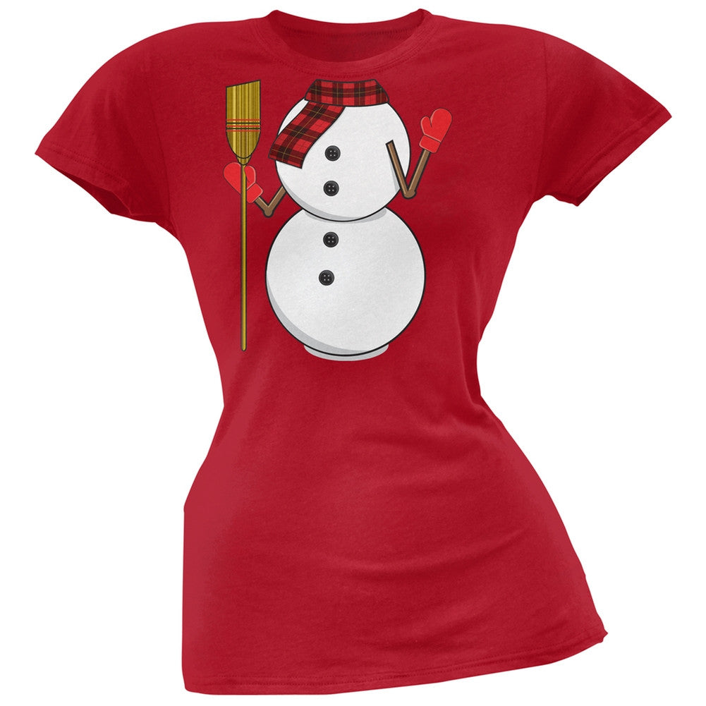 Snowman Body Costume Black Soft Juniors T-Shirt Juniors T-Shirts Old Glory