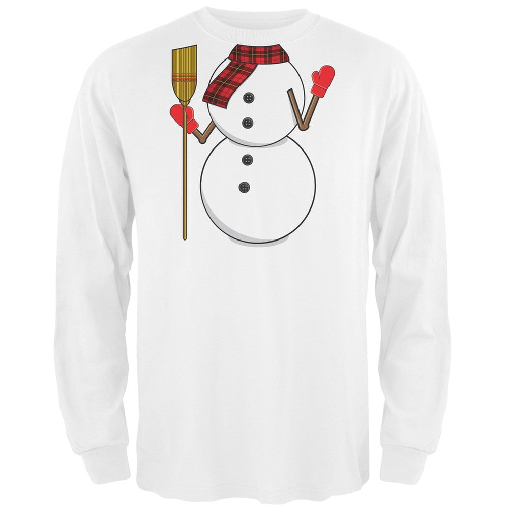 Snowman Body Costume Black Adult Long Sleeve T-Shirt Men's Long Sleeves Old Glory
