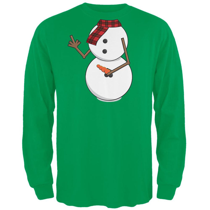 Middle Finger Snowman Body Costume Black Long Sleeve T-Shirt Men's Long Sleeves Old Glory