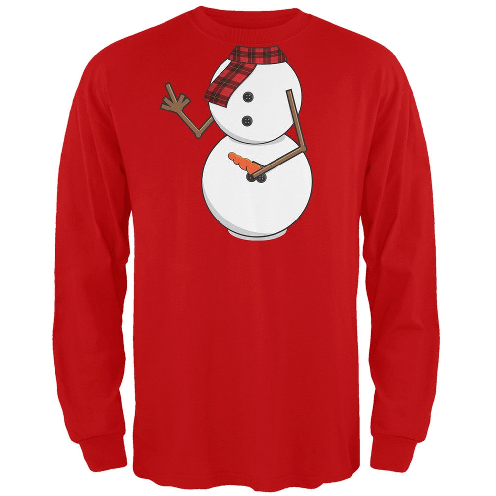 Middle Finger Snowman Body Costume Black Long Sleeve T-Shirt Men's Long Sleeves Old Glory