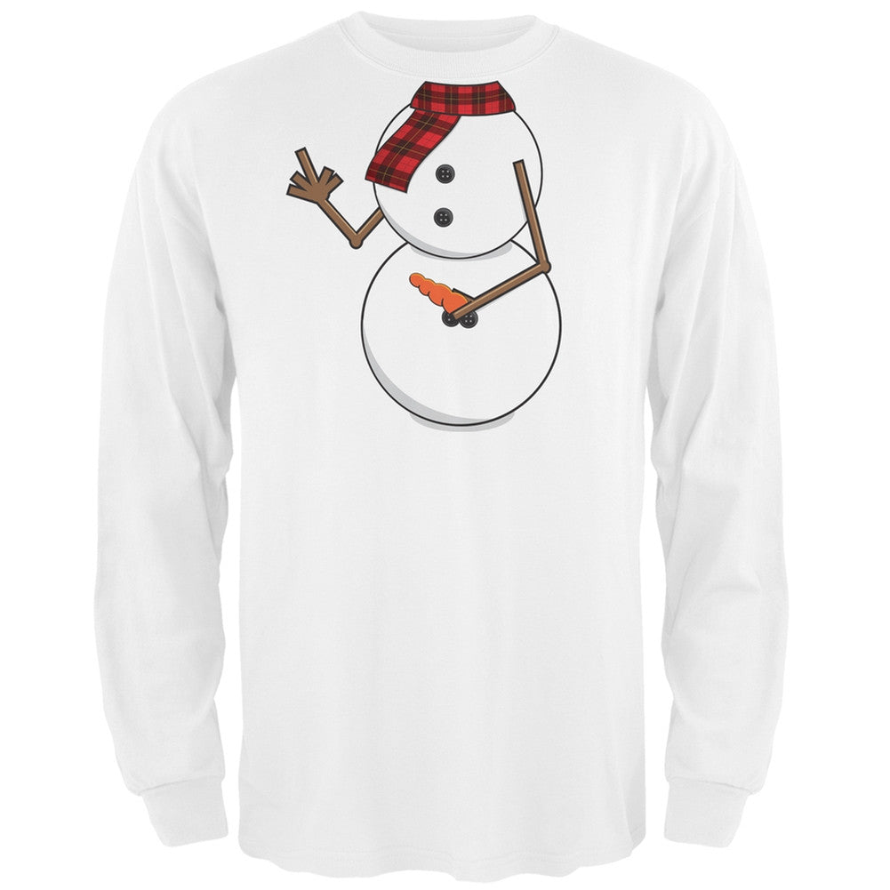 Middle Finger Snowman Body Costume Black Long Sleeve T-Shirt Men's Long Sleeves Old Glory