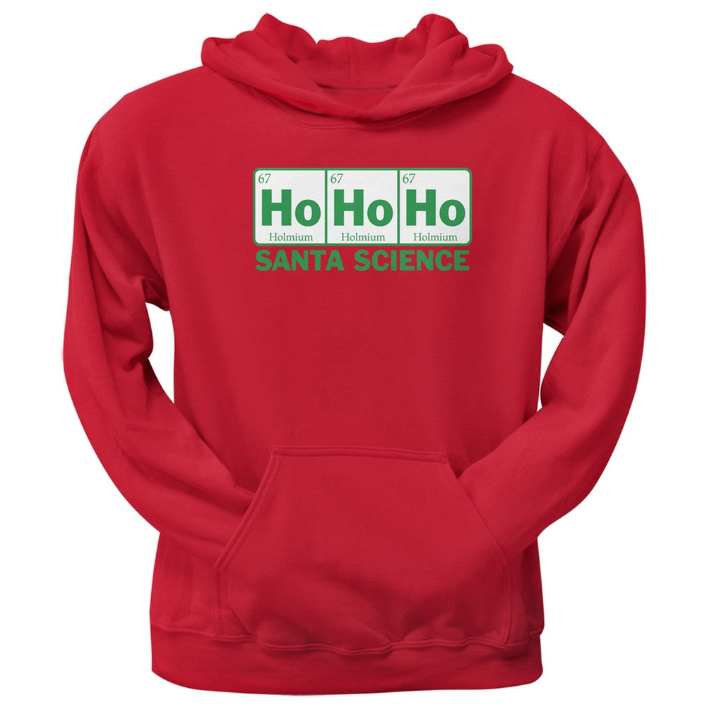 Santa Science Periodic Table Red Adult Pullover Hoodie Men's Hoodies Old Glory