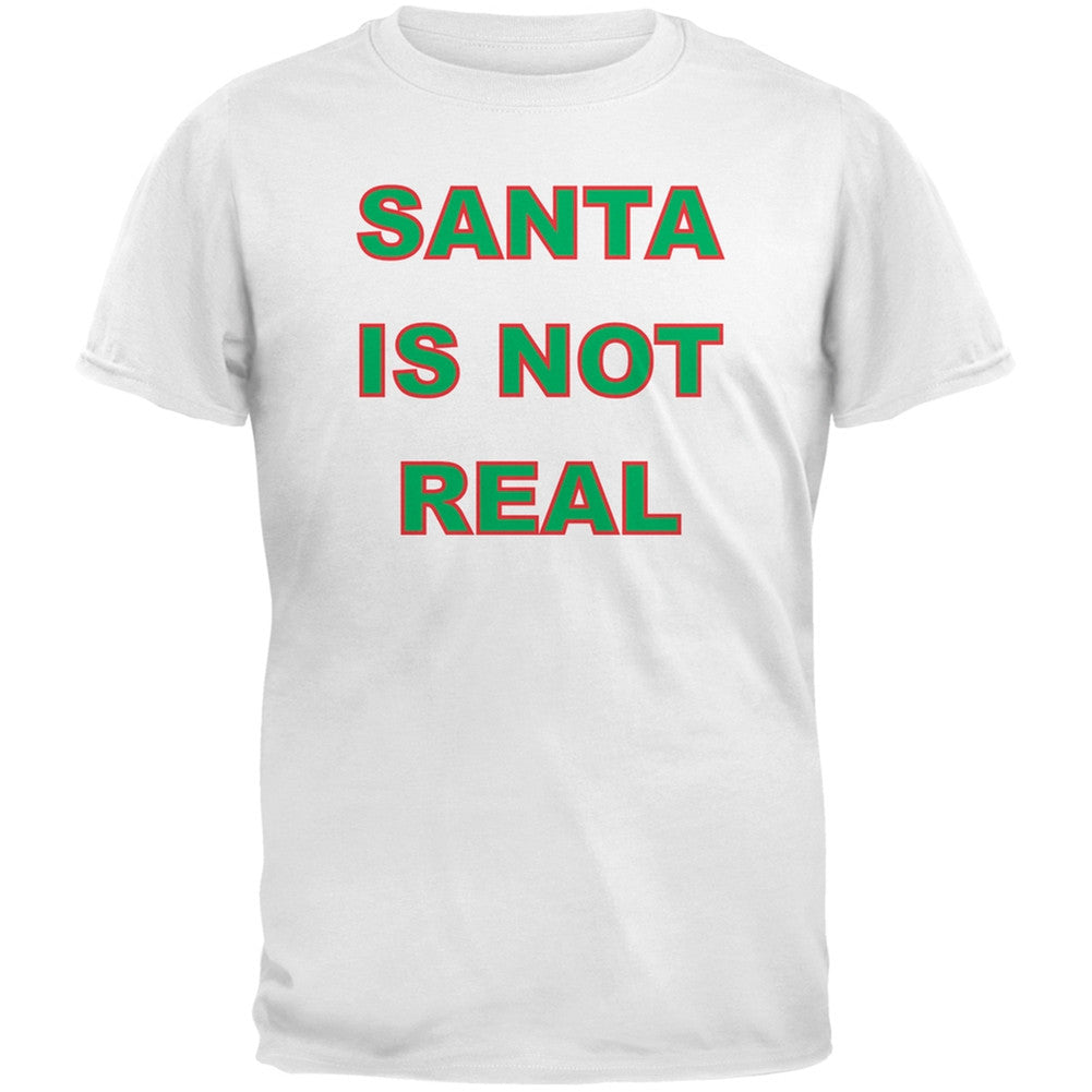 Santa Is Not Real Green Adult T-Shirt Men's T-Shirts Old Glory