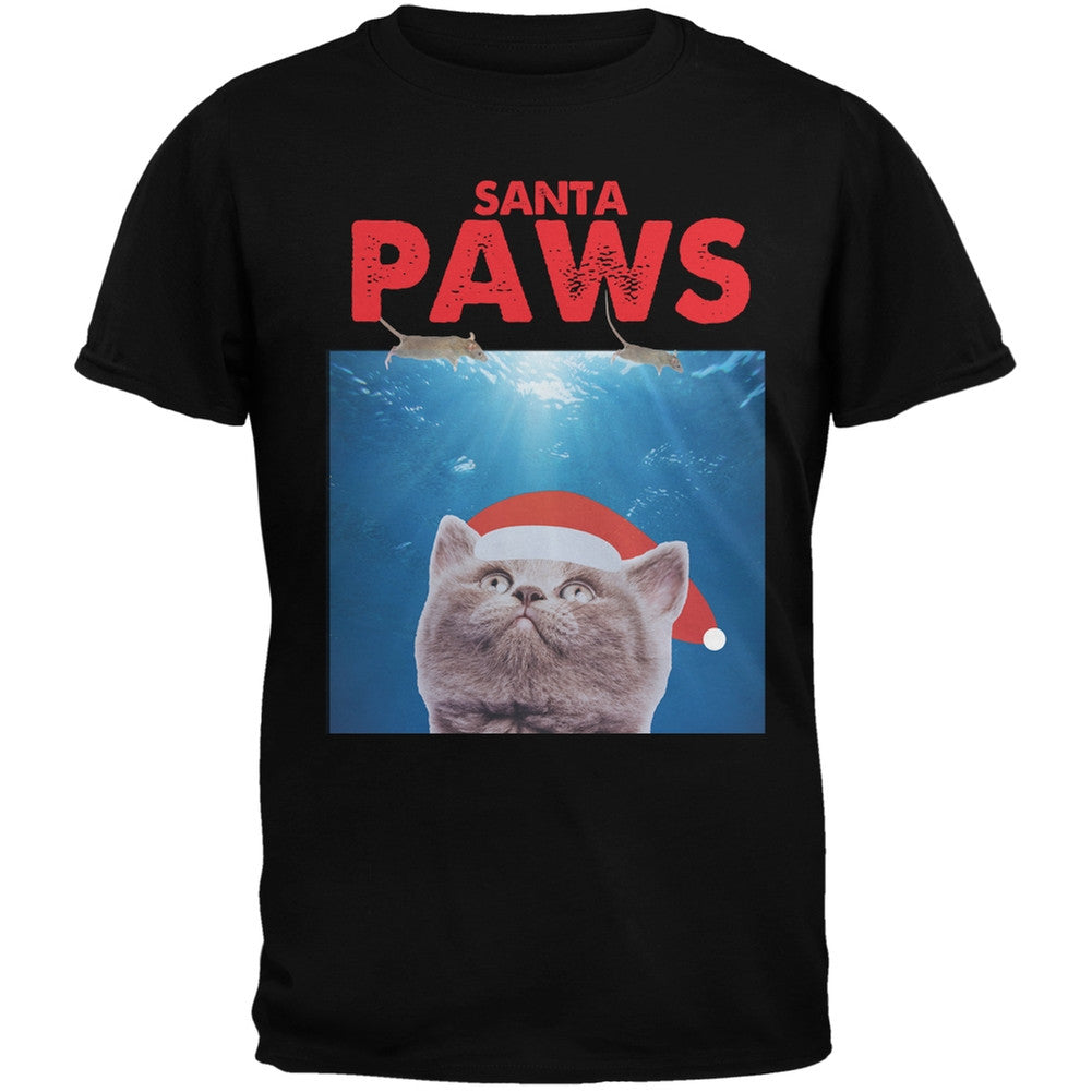 Santa Paws Black Youth T-Shirt Youth T-Shirts Old Glory