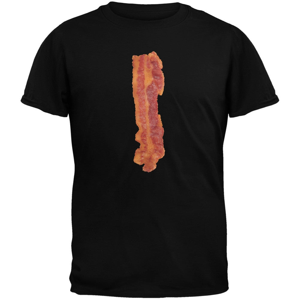 Bacon Strip Black Adult T-Shirt Men's T-Shirts Old Glory 2XL Black