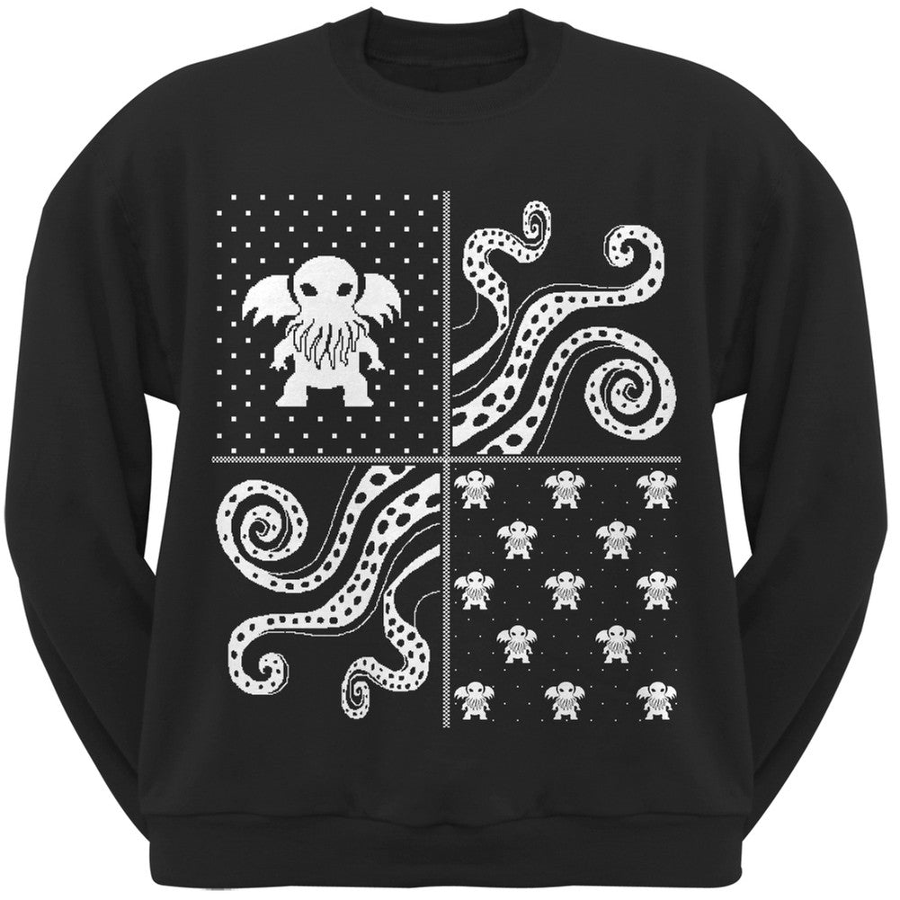 Cthulhu Lovecraft Dimensions Ugly Christmas Sweater Forest Green Adult Sweatshirt Men's Sweatshirts Old Glory