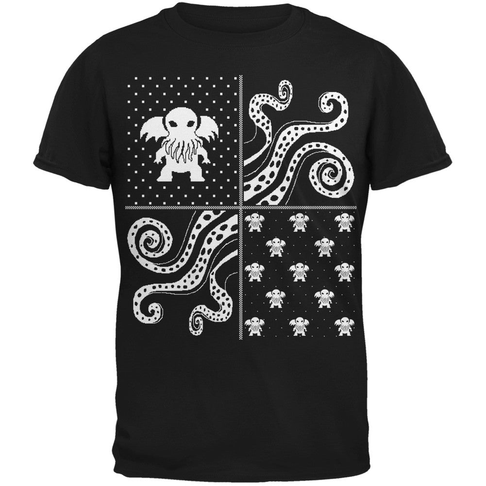 Cthulhu Lovecraft Dimensions Ugly XMAS Sweater Forest Adult T-Shirt Men's T-Shirts Old Glory