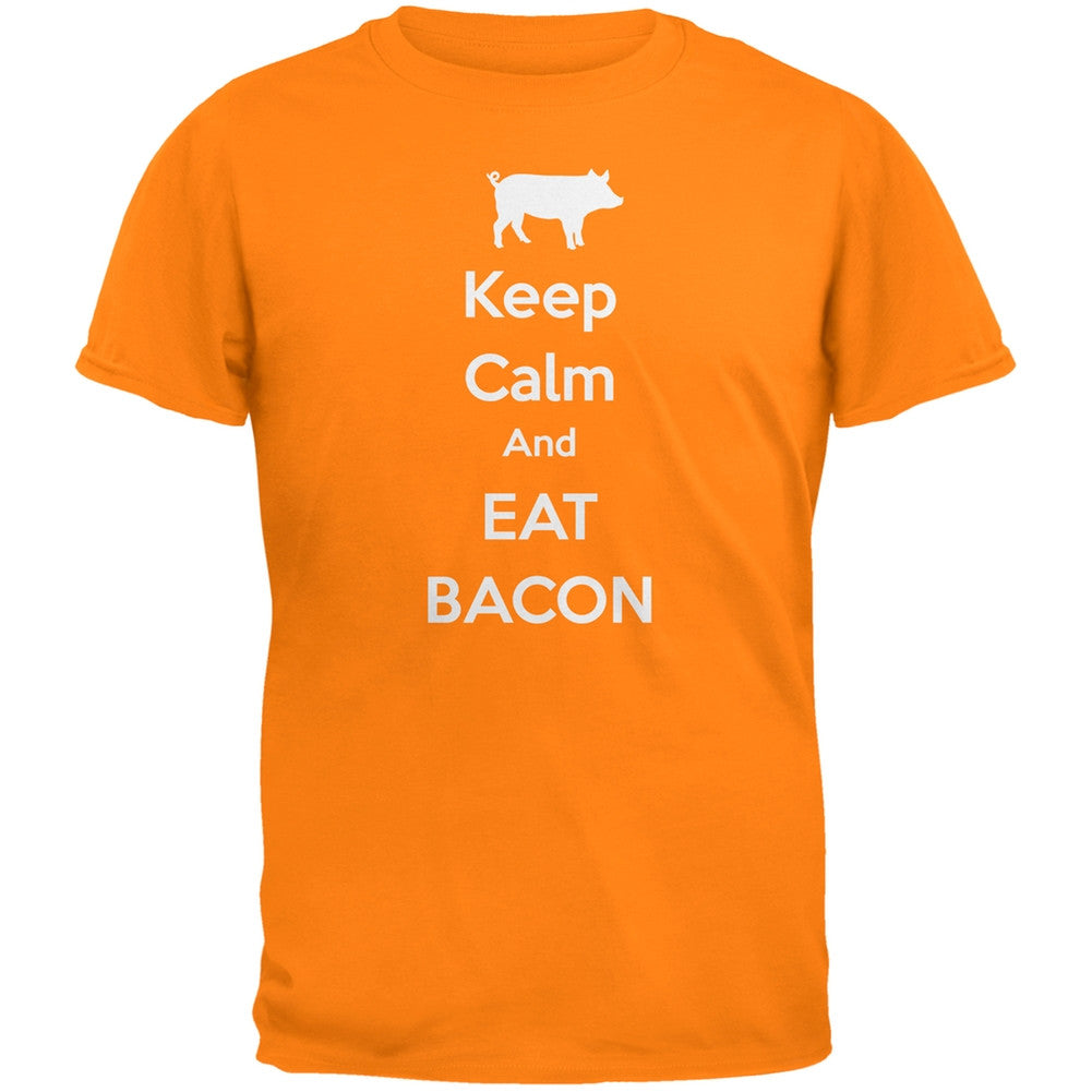 Keep Calm And Eat Bacon Black Youth T-Shirt Youth T-Shirts Old Glory