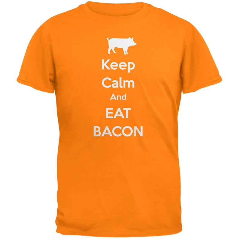 Keep Calm And Eat Bacon Black Youth T-Shirt Youth T-Shirts Old Glory