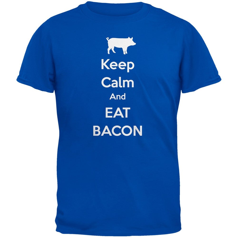 Keep Calm And Eat Bacon Black Youth T-Shirt Youth T-Shirts Old Glory