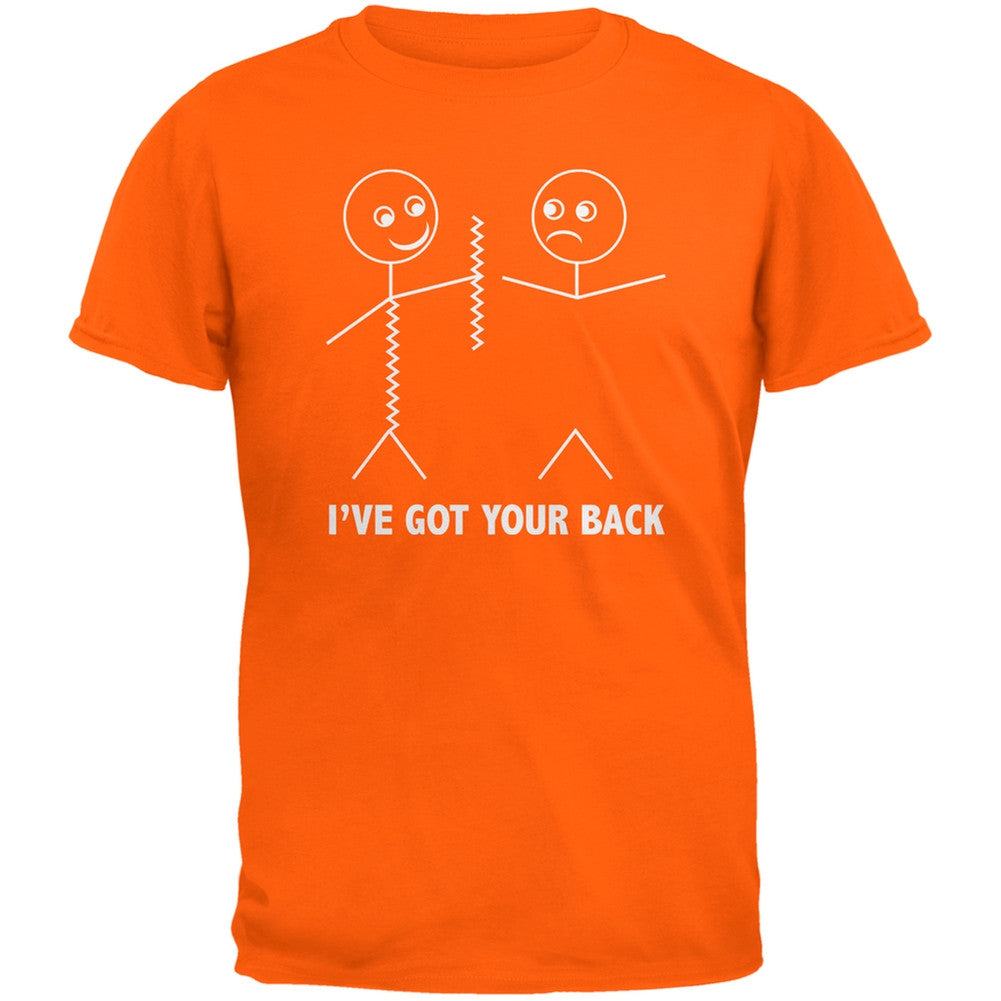 I've Got Your Back Stick Figure Black Adult T-Shirt Men's T-Shirts Old Glory