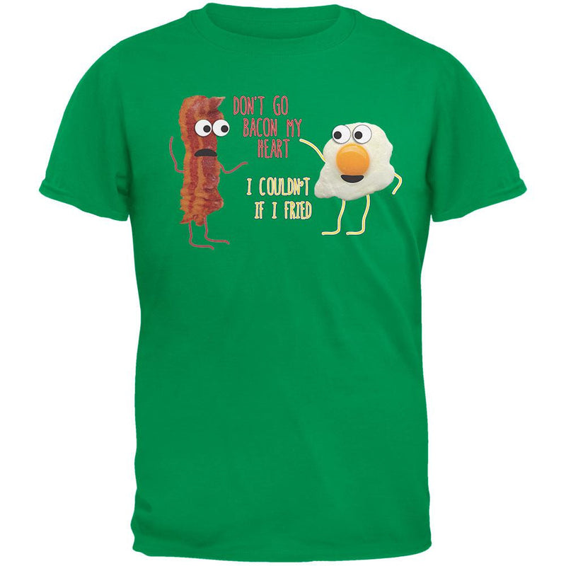 Don't Go Bacon My Heart Black Youth T-Shirt Youth T-Shirts Old Glory LG Green