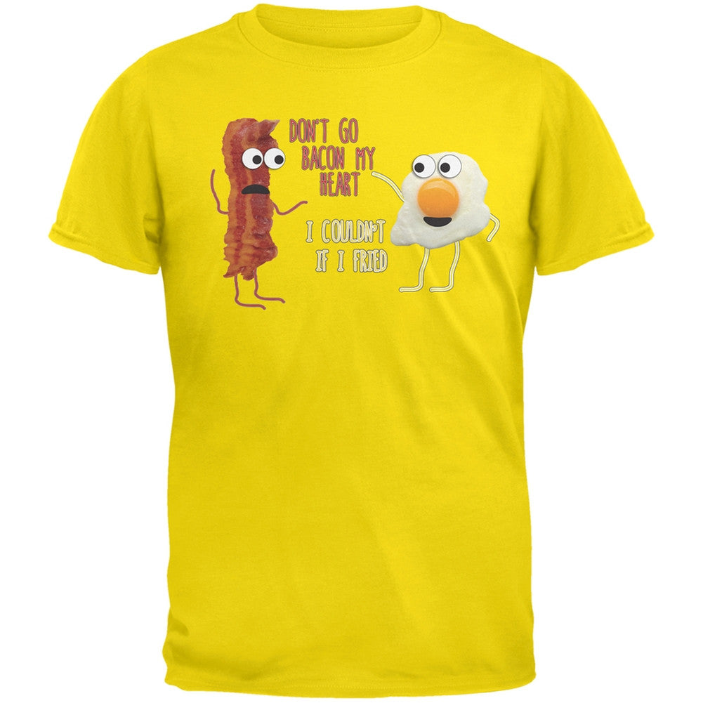 Don't Go Bacon My Heart Black Youth T-Shirt Youth T-Shirts Old Glory LG Yellow