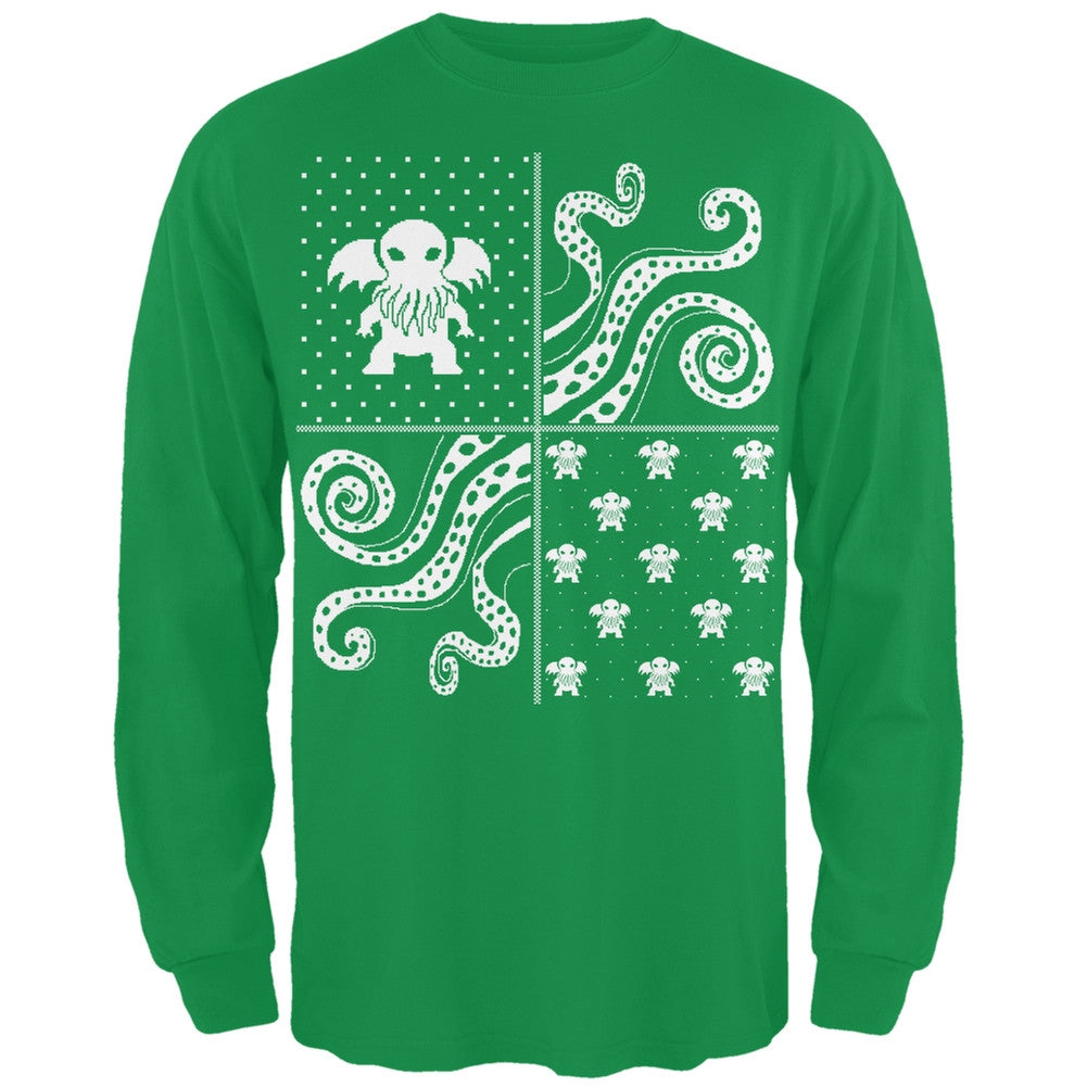 Cthulhu Lovecraft Dimensions Ugly XMAS Sweater Forest Adult Long Sleeve T-Shirt Men's Long Sleeves Old Glory