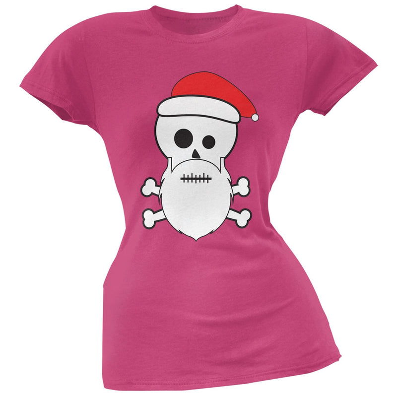 Skull and Crossbones Santa Sports Grey Juniors T-Shirt Juniors T-Shirts Old Glory