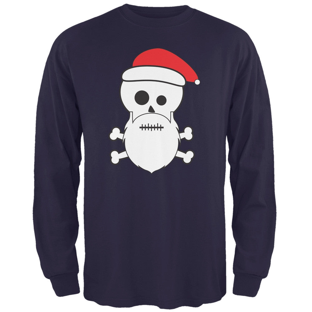 Skull and Crossbones Santa Irish Green Adult Long Sleeve T-Shirt Men's Long Sleeves Old Glory