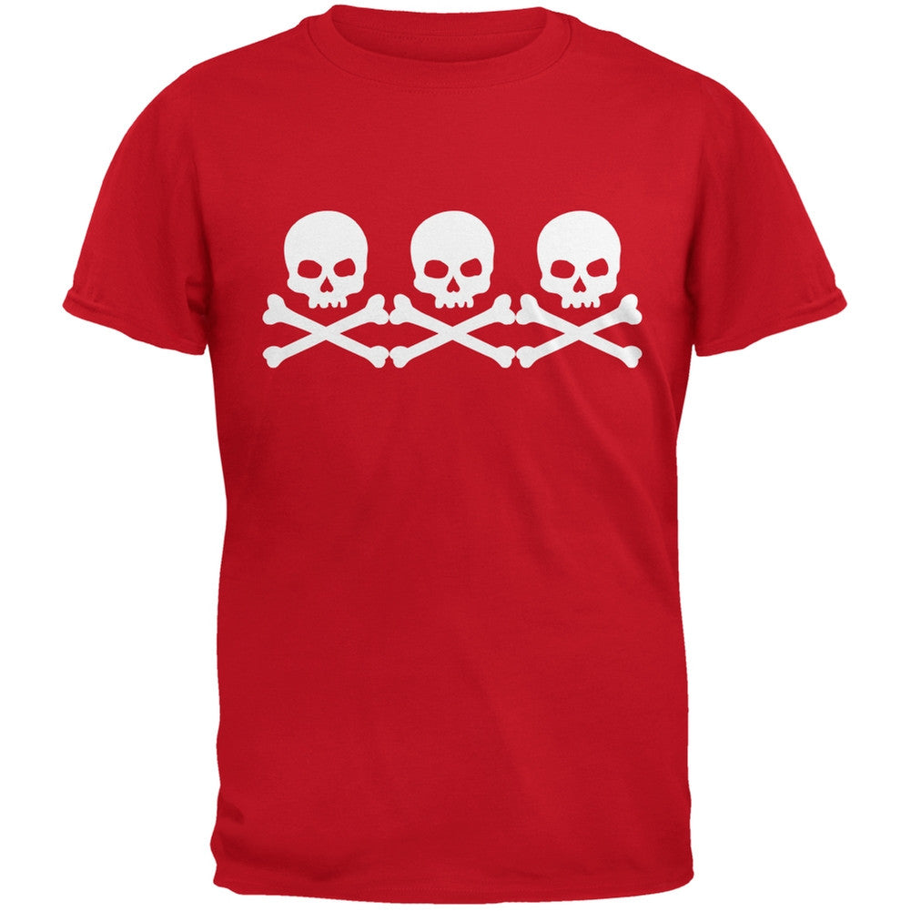 3 Skull And Crossbones Black Youth T-Shirt Youth T-Shirts Old Glory