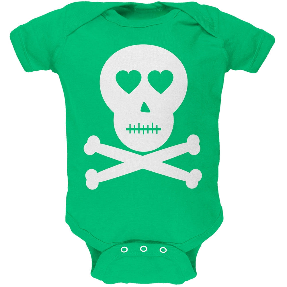 Skull And Crossbones Lovers Irish Green Baby One Piece Baby One Piece Old Glory