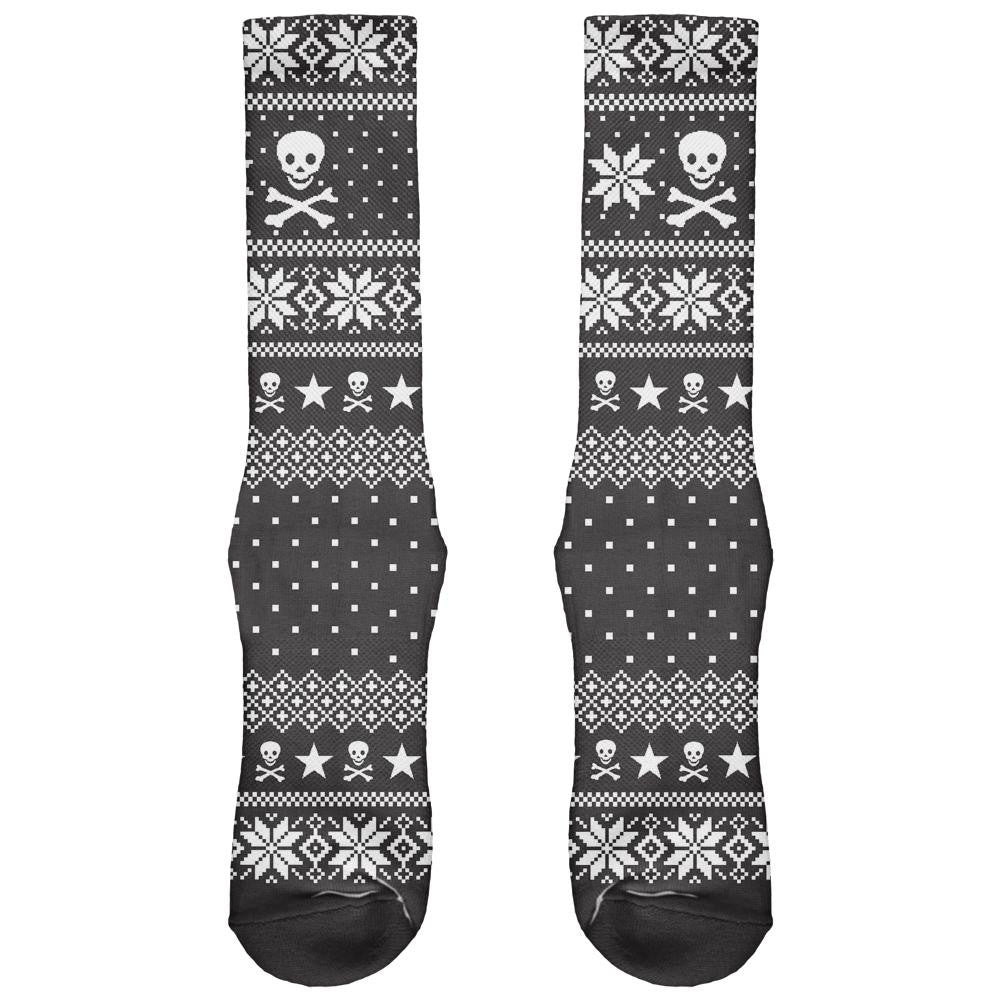 Skull Ugly Christmas All Over Crew Socks Men's Socks Old Glory